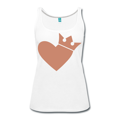 Women’s Queen Of Hearts Premium Tank Top - white