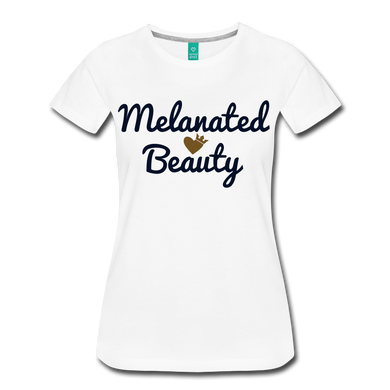 Women’s Melanated Beauty Premium Tee - white