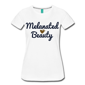 Women’s Melanated Beauty Premium Tee - white