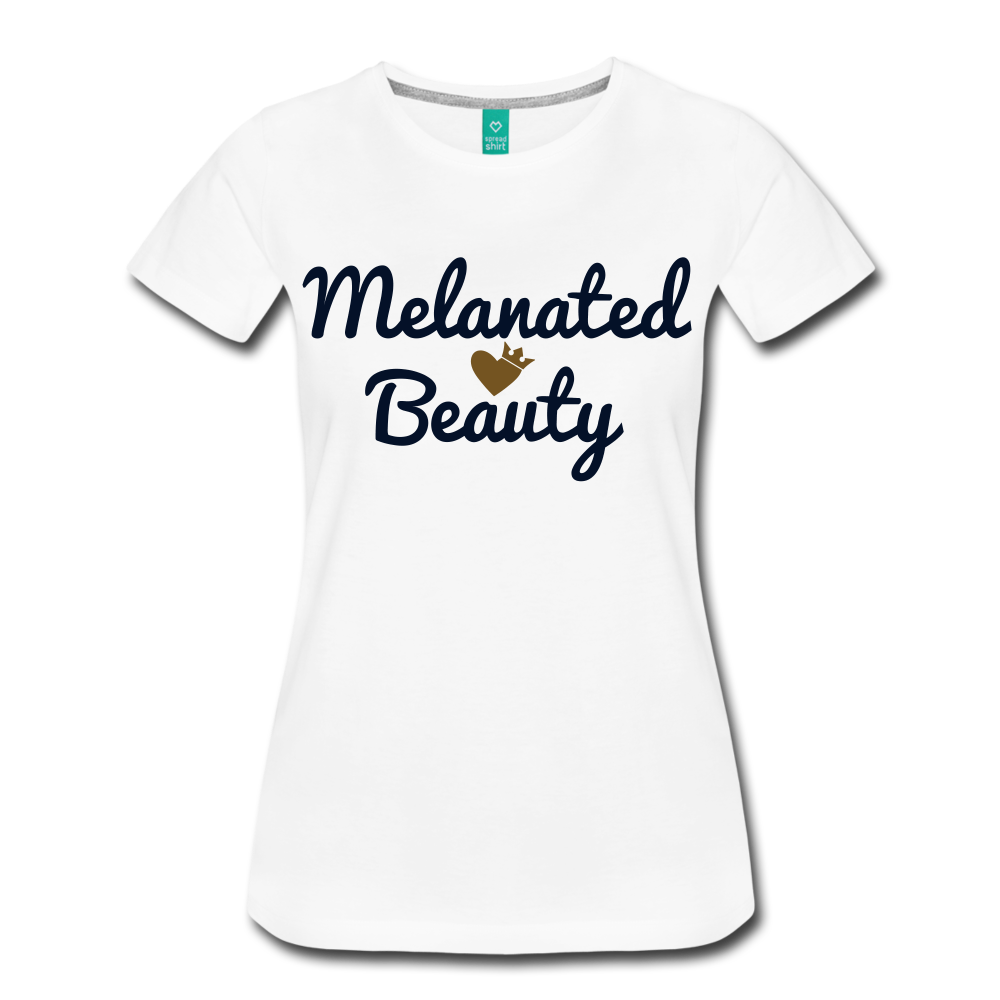 Women’s Melanated Beauty Premium Tee - white