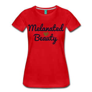 Women’s Melanated Beauty Premium Tee - red