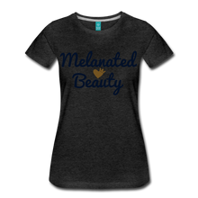 Women’s Melanated Beauty Premium Tee - charcoal gray