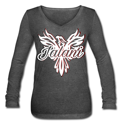 Women’s Signature Phoenix Premium V-Neck Flowy Tee - deep heather