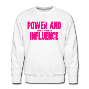 Men’s Power and Influence Premium Sweatshirt - white