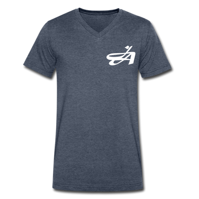 Men's Signature JA Premium V-Neck Tee - heather navy