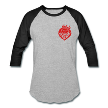 Men's Signature Logo Premium Baseball Tee - heather gray/black