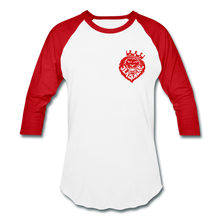 Men's Signature Logo Premium Baseball Tee - white/red