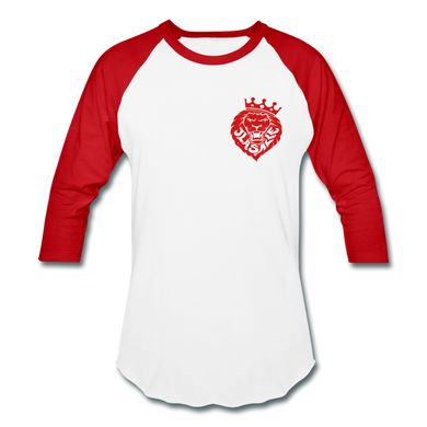 Men's Signature Logo Premium Baseball Tee - white/red