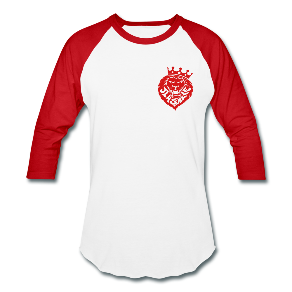 Men's Signature Logo Premium Baseball Tee - white/red