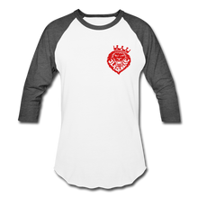 Men's Signature Logo Premium Baseball Tee - white/charcoal