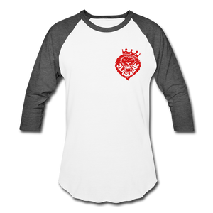 Men's Signature Logo Premium Baseball Tee - white/charcoal