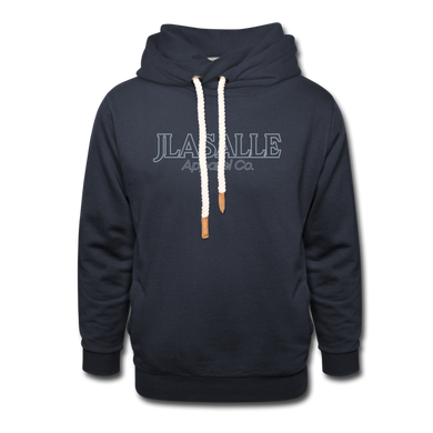 Shawl Collar Hoodie - navy