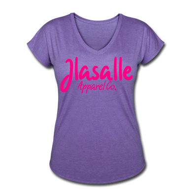 Women's Signature Jlaalle Premium Tri-Blend V-Neck - purple heather