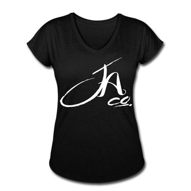 Women's Signature JA CO Premium Tri-Blend V-Neck - black