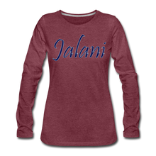 Women's Signature Jalani Premium L/S Tee - heather burgundy