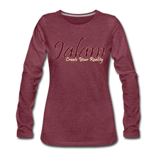 Women's Signature Jalani Premium L/S Tee - heather burgundy