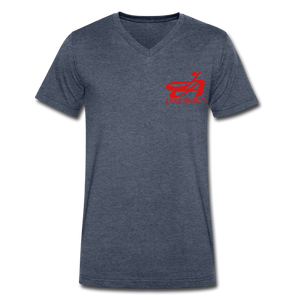 Men's Signature JA Premium V-Neck Tee - heather navy