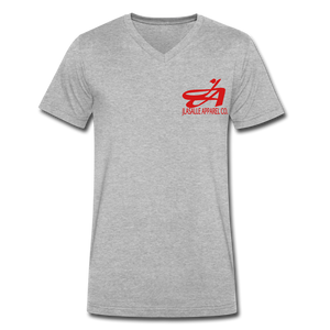 Men's Signature JA Premium V-Neck Tee - heather gray