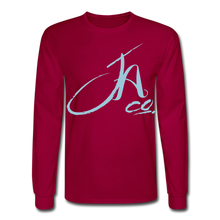 Men's Signature JA CO L/S Premium Tee - dark red