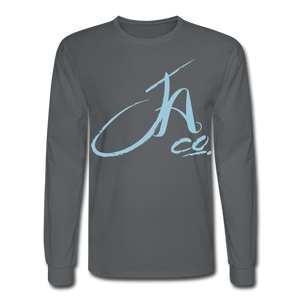 Men's Signature JA CO L/S Premium Tee - charcoal