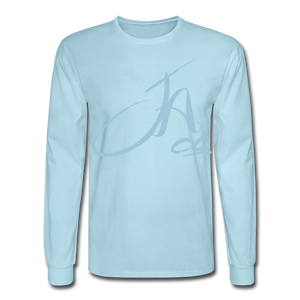 Men's Signature JA CO L/S Premium Tee - powder blue