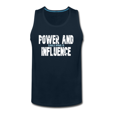 Men’s POWER AND INFLUENCE Premium Tank - deep navy