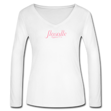 Women’s Jlasalle Long Sleeve V-Neck Flowy Tee - white