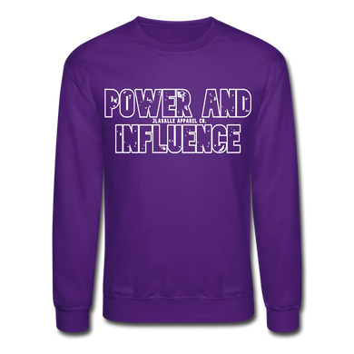 Men's POWER AND INFLUENCE Crewneck Sweatshirt - purple