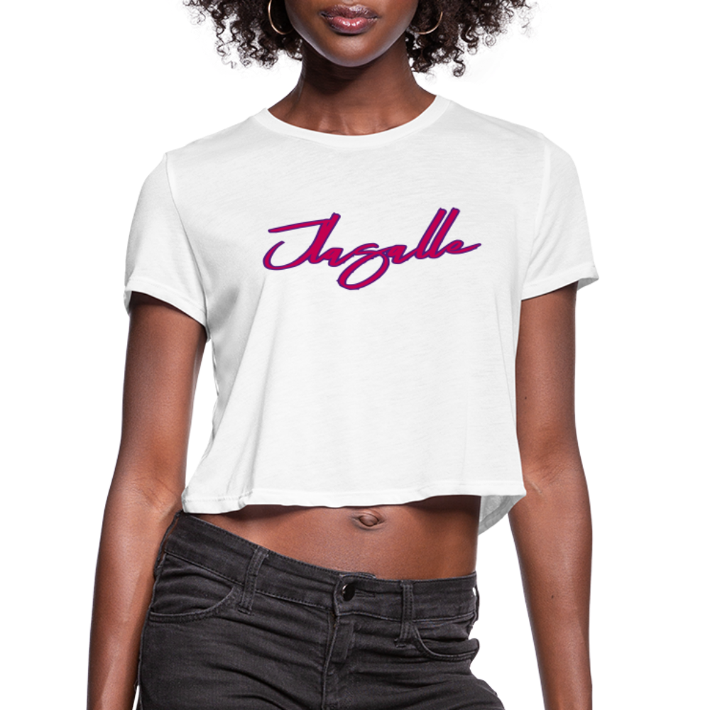 Women's Signature Jlasalle Premium Cropped Tee - white