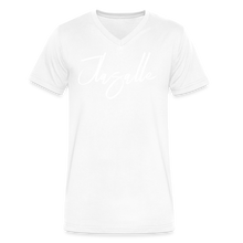 Men's Signature Jlasalle Premium V-Neck Tee - white