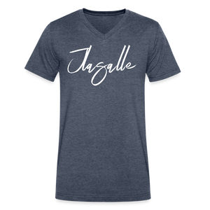 Men's Signature Jlasalle Premium V-Neck Tee - heather navy