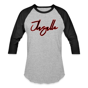 Men's Signature Jasalle Premium Baseball Tee - heather gray/black