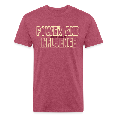 Men's Power And Influence Premium Tee - heather burgundy