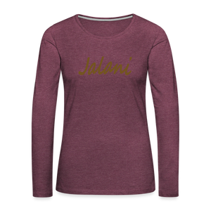 Women's Jalani Premium Long Sleeve T-Shirt - heather burgundy