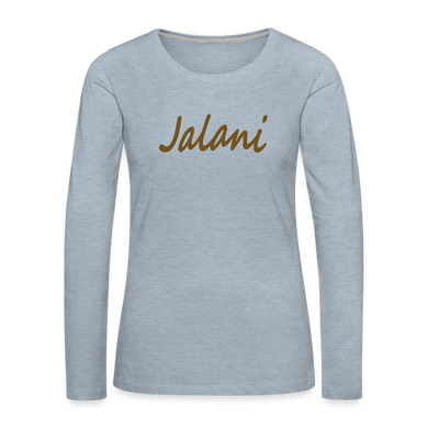 Women's Jalani Premium Long Sleeve T-Shirt - heather ice blue