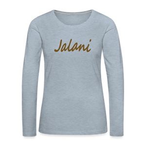 Women's Jalani Premium Long Sleeve T-Shirt - heather ice blue