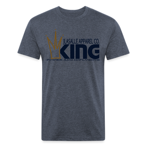 Men's King Premium Tee (Metallic Flake) - heather navy