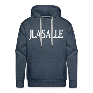 Men’s Signature Jlasalle Premium Hoodie F/B Print - heather denim