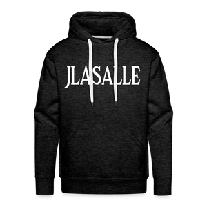 Men’s Signature Jlasalle Premium Hoodie F/B Print - charcoal grey